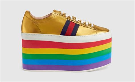 gucci pride shoes|gucci shoes pink sneakers.